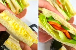 Công thức sandwich trứng và salad: Bữa sáng ngon, tiện lợi