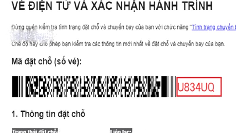 Mã đặt chỗ (code) là gì?