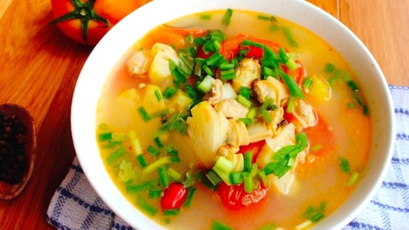 Canh ngao nấu dứa