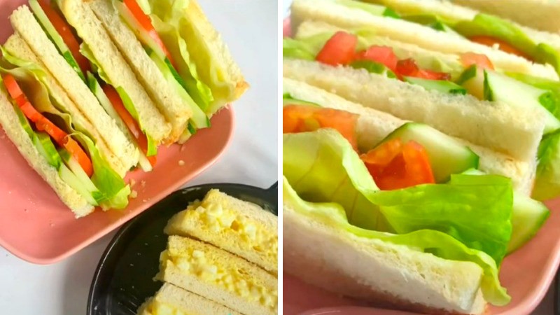 Sandwich trứng salad ngon, tiện lợi.