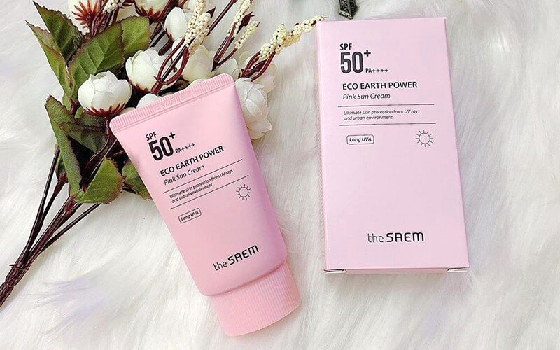 Kem chống nắng The SAEM Eco Earth Power Pink