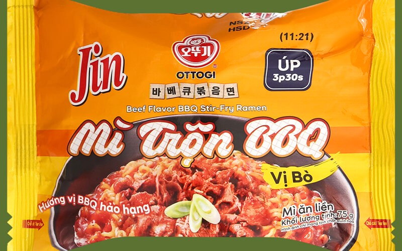 Mì trộn BBQ Ottogi vị bò