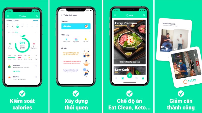 App tính calo: Eatsy