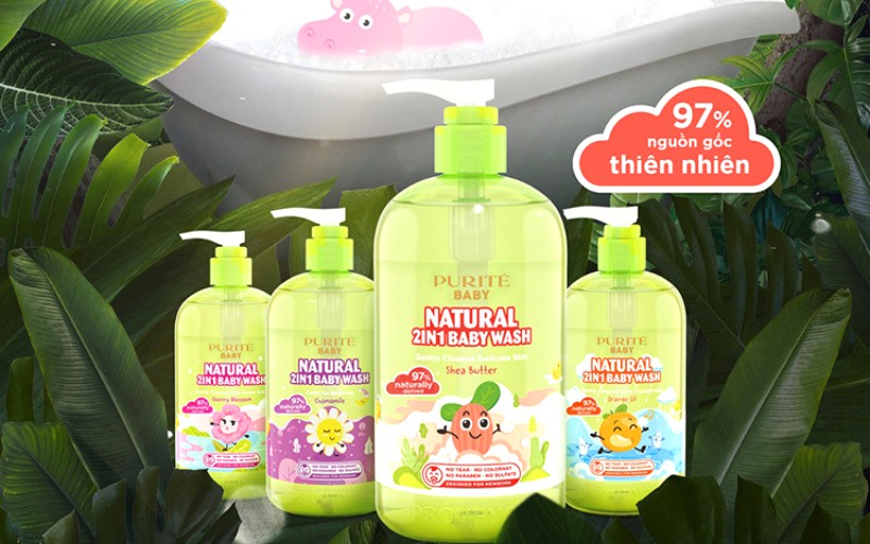 Sữa tắm gội Purite baby (cho bé)