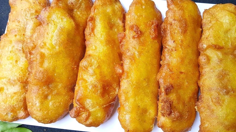 Bánh chuối chiên bằng bột năng