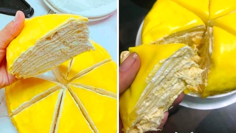 Bánh crepe sầu riêng giòn ngon, 3 cách đơn giản.