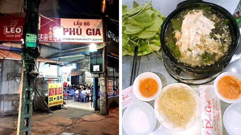 Lẩu bò Phú Gia