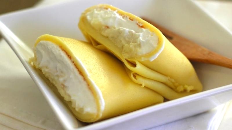 Bánh crepe sầu riêng đơn giản