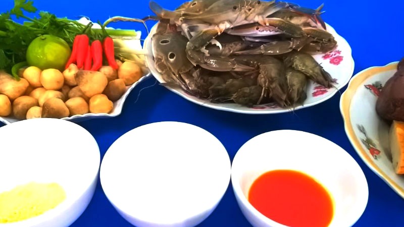 Nguyên liệu nấu bánh canh ghẹ