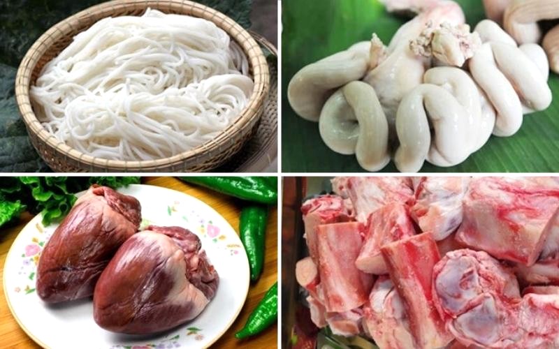 Nguyên liệu nấu bún lòng lợn