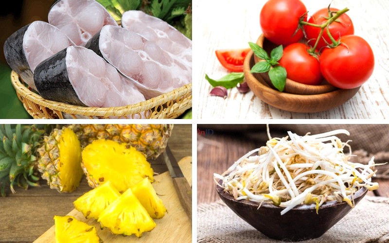 Nguyên liệu nấu canh chua cá ba sa