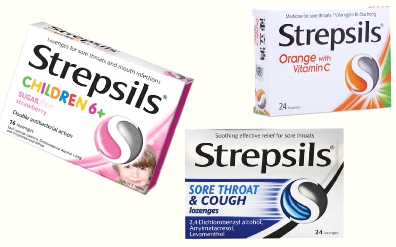 Kẹo ngậm giảm đau họng Strepsils