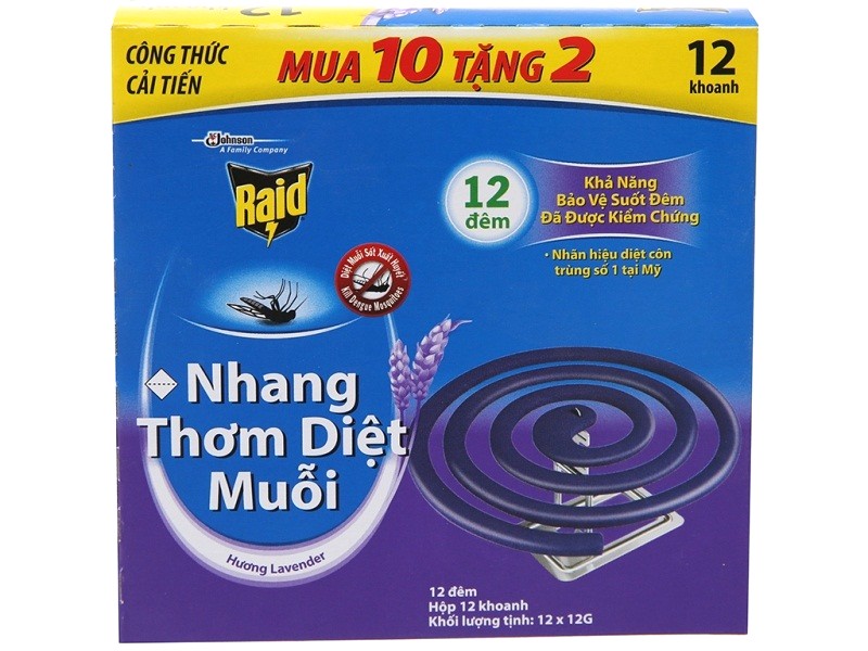 Nhang muỗi Raid hương lavender