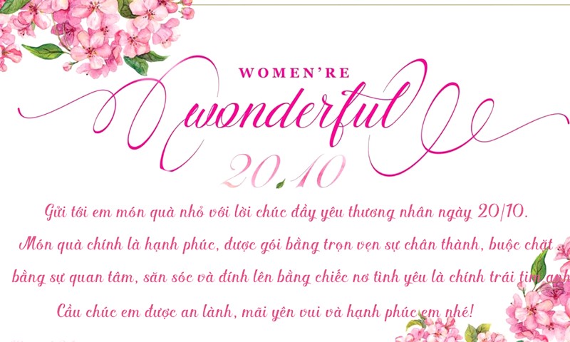 Chúc nàng 20/10 rạng ngời! 💖