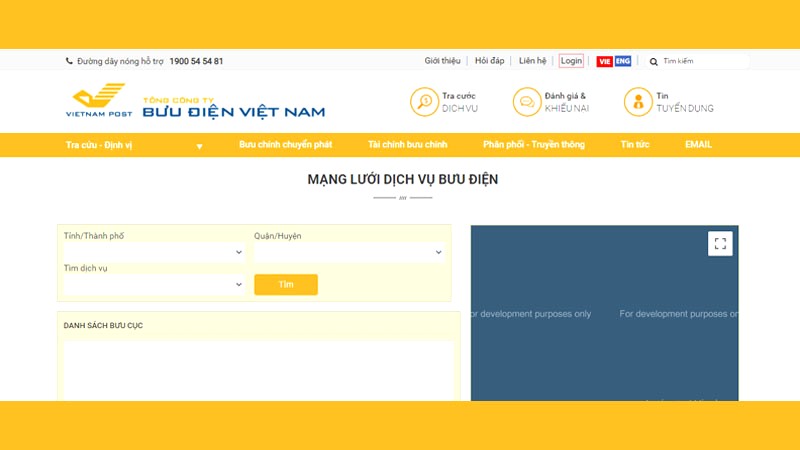 Tra cứu bưu cục VNPost