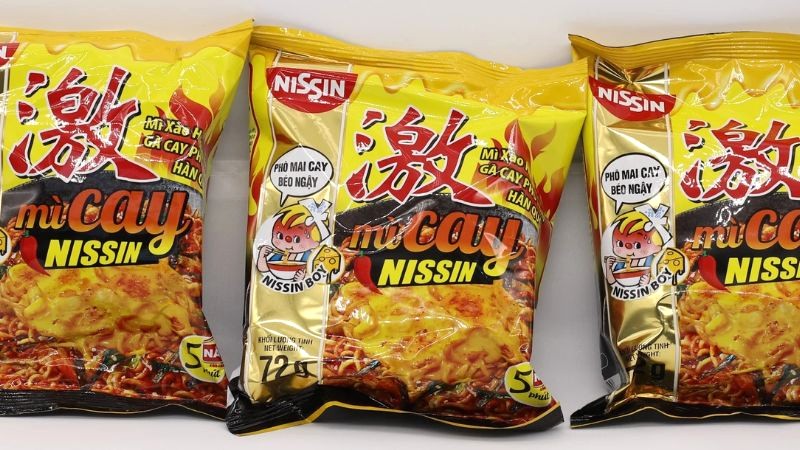 Mì cay Nissin Hàn Quốc vị gà cay phô mai 72g