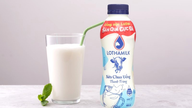 Sữa chua uống Lothamilk có đường