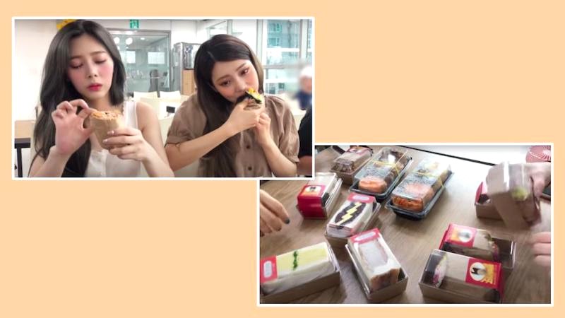 Cả nhóm DIA đã thực hiện mukbang tại căn tin với hai món ăn hấp dẫn.