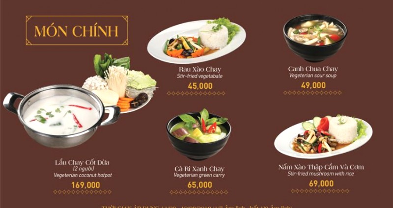 Menu của quán