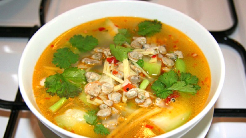 Canh don nấu chua