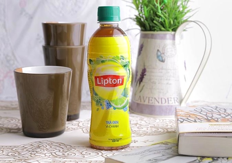 Trà đen Lipton vị chanh 455ml