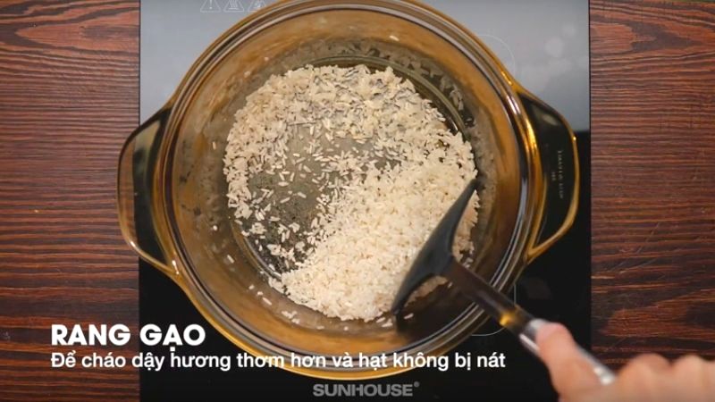 Cháo tía tô thịt bằm