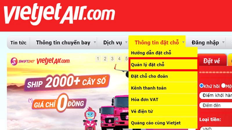 Kiểm tra mã Vietjet Air