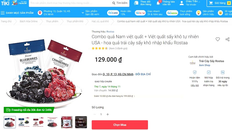 Tìm mua cranberry ngon, chất lượng ở đâu tại Sài Gòn?