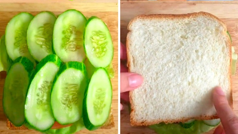  Làm bánh mì sandwich salad