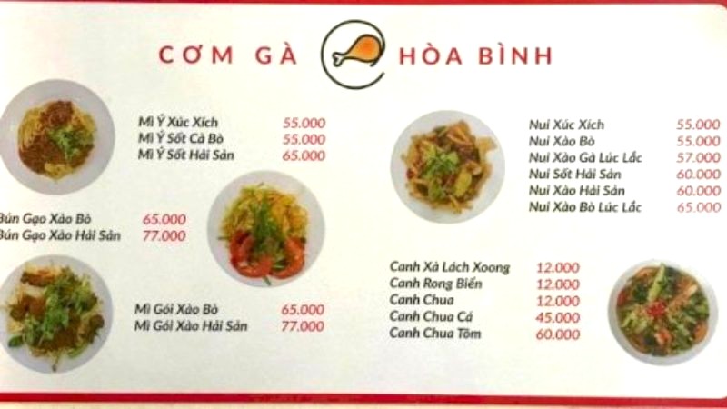 Cơm gà Hòa Bình