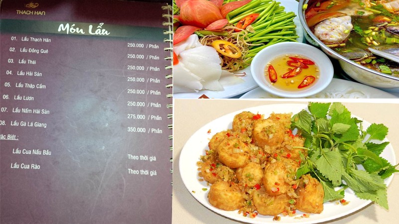 Menu Nhà hàng Thạch Hãn