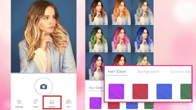 Thử màu tóc ảo bằng app