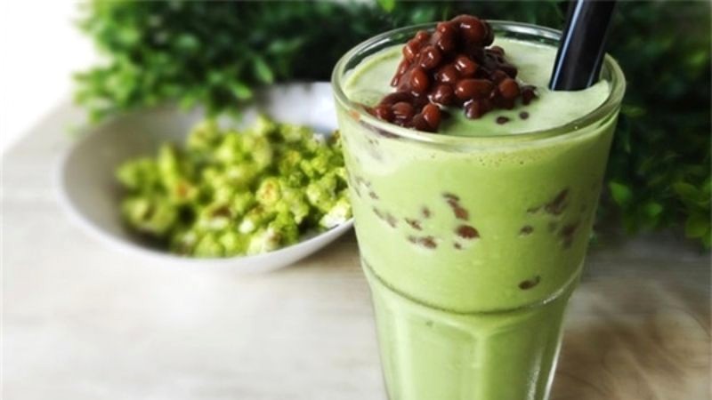 Trà sữa matcha đậu đỏ