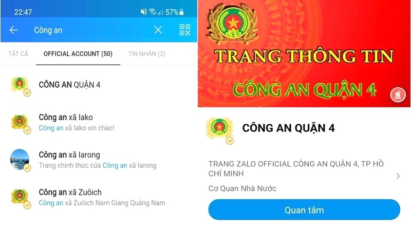 Liên hệ công an địa phương