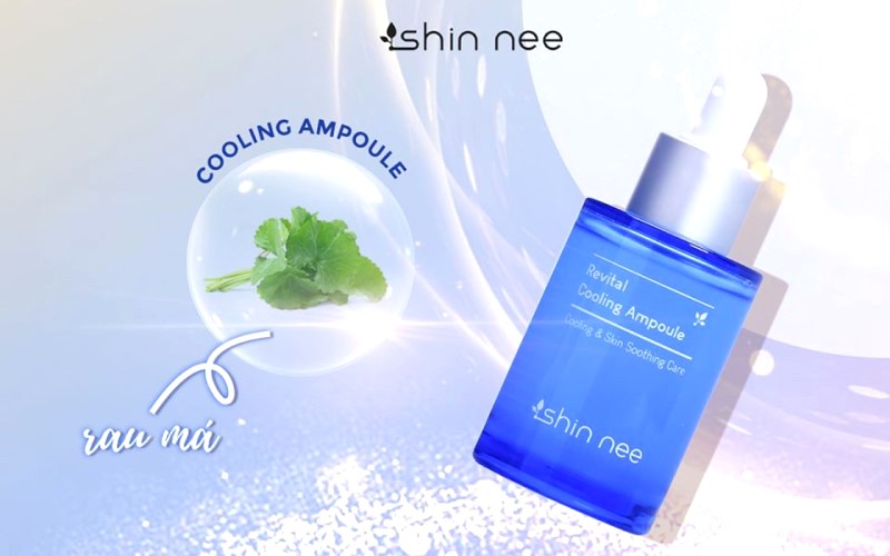 Serum collagen trị sẹo rỗ Shin Nee Revital Cooling Ampoule.