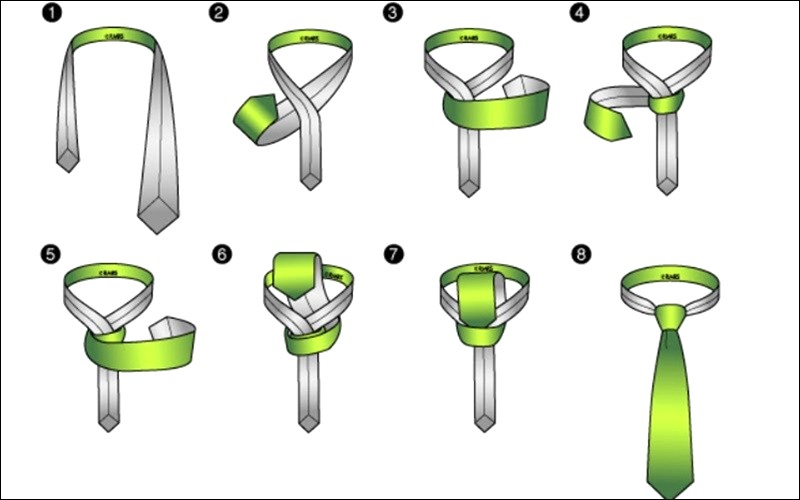 Hướng dẫn thắt cà vạt kiểu Kelvin.