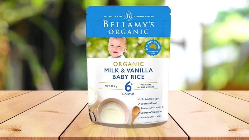 Bột gạo sữa vanilla Bellamys Organic