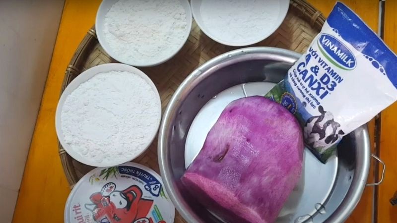 Bánh khoai mỡ phô mai: Nguyên liệu