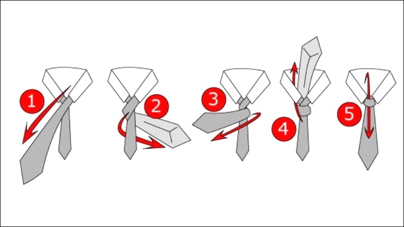 Hướng dẫn thắt cà vạt Four in Hand.