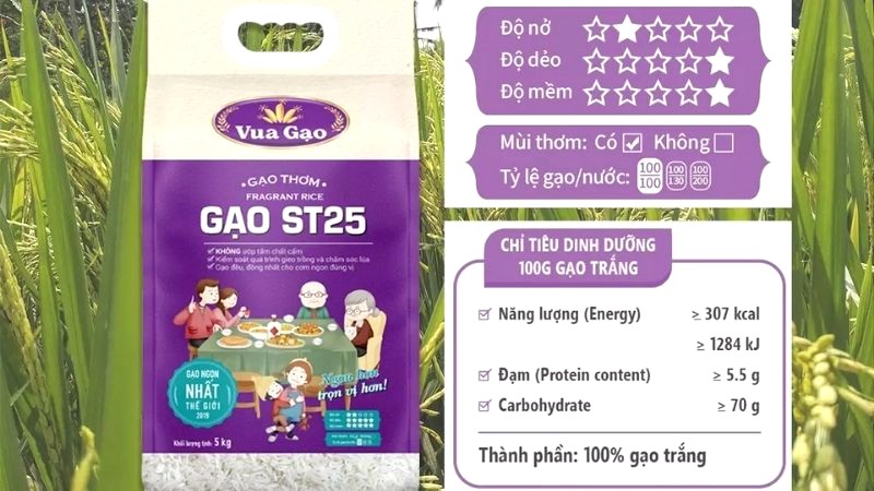 Gạo thơm Vua Gạo ST25