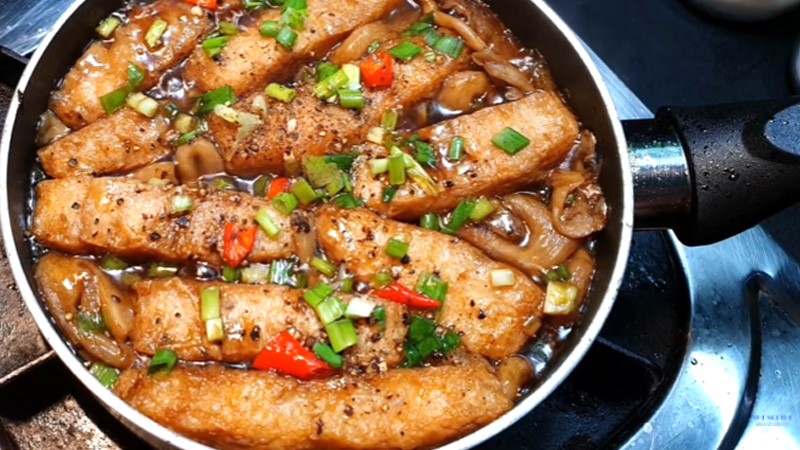 Sườn non chay kho nấm