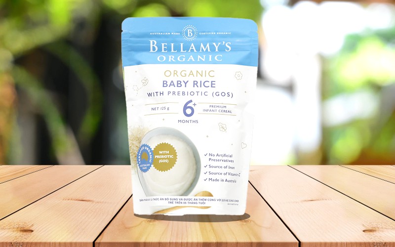 Bột ăn dặm Bellamys Organic gạo prebiotic