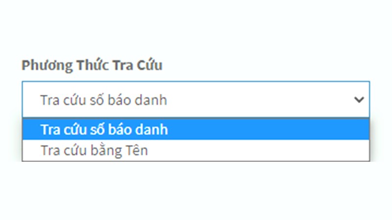 Bước 4: Chọn phương thức tra cứu