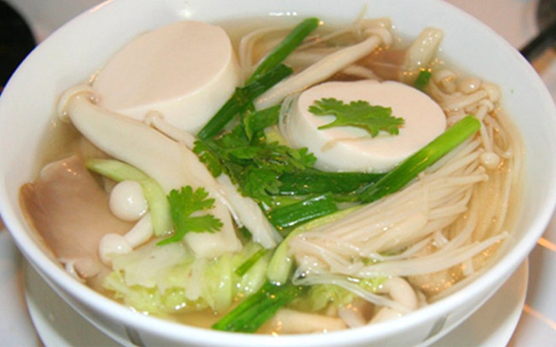 Canh đậu phụ nấu chay