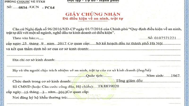 Đăng ký an ninh địa phương: cần thiết!