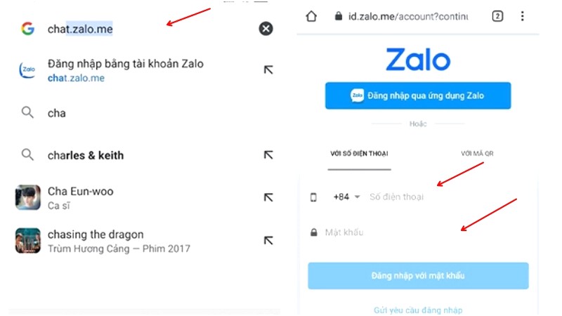 Đăng nhập Zalo Web bằng điện thoại