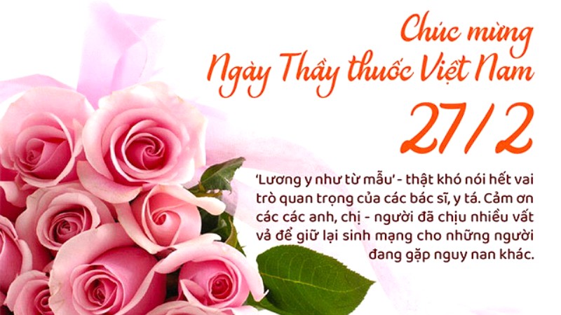 Thiệp chúc mừng 27/2: Thầy thuốc Việt Nam!