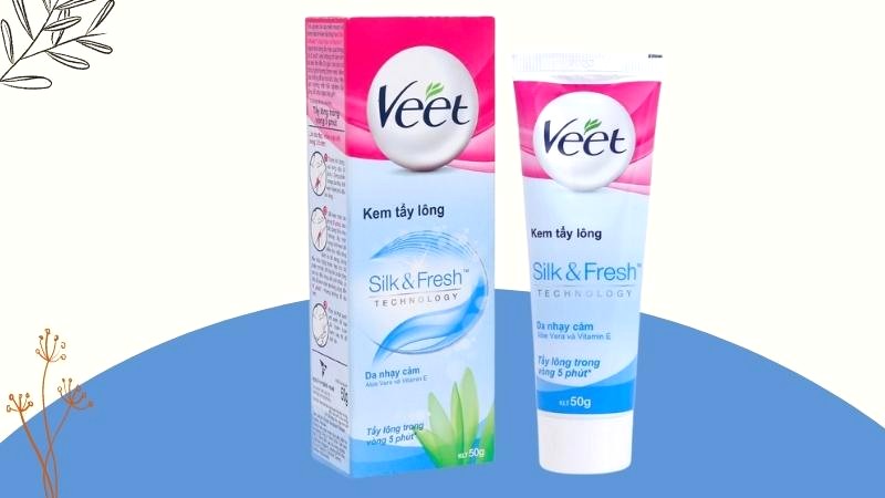 Veet Silk & Fresh Sensitive, da nhạy cảm.