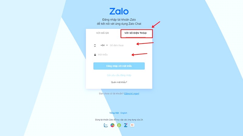 Đăng nhập Zalo Web trên máy tính