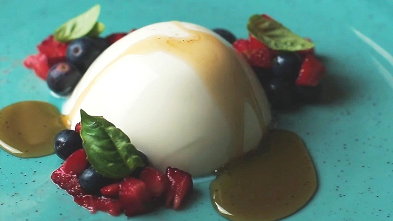 Panna cotta dừa